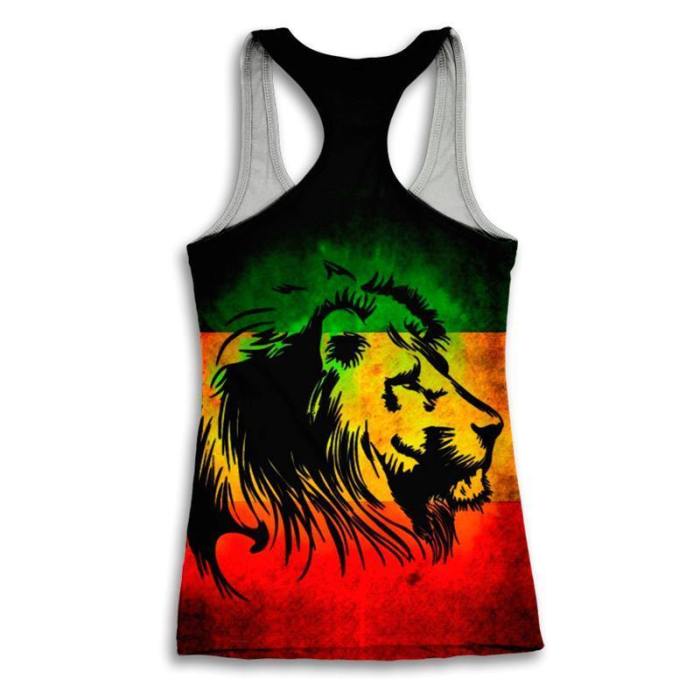 Lion Reggae Flag Women'S Tank Top