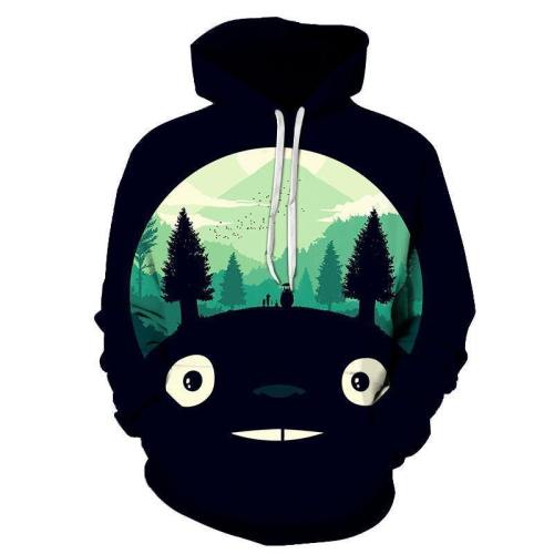 Totoro Head 3D Sweatshirt Hoodie Pullover