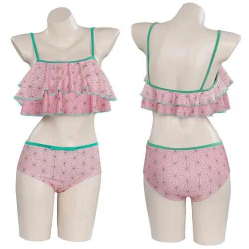 Demon Slayer Kamado Nezuko Swimwear Outfits Halloween Carnival Suit Cosplay Costume