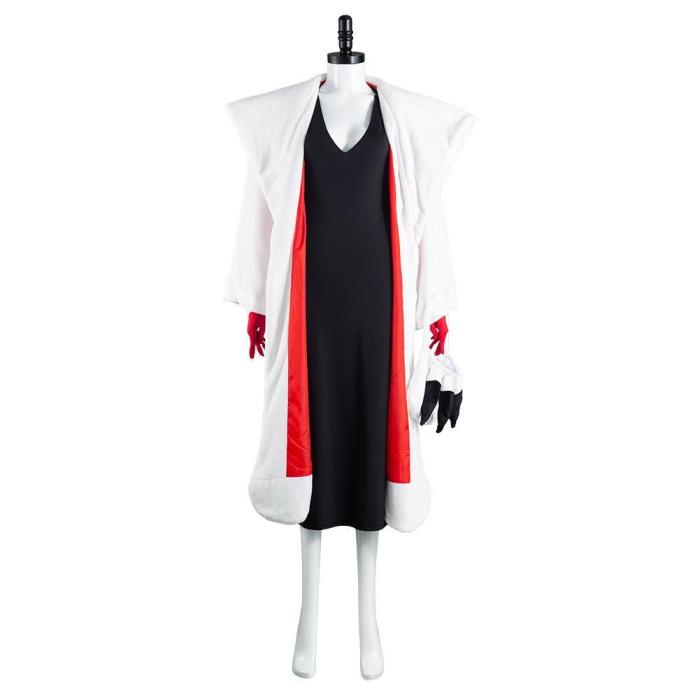 Cruella De Vil Dress Outfits Halloween Carnival Suit Cosplay Costume