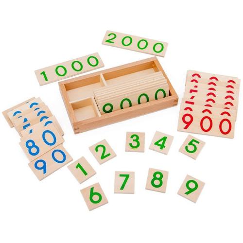 Children'S Wooden Montessori Numbers 1- Learning Card Math Teaching Aids Preschool Children Early Education Educational Toys