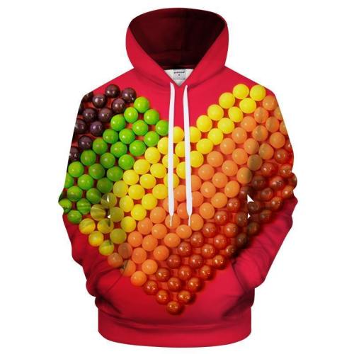 Candy Heart 3D Sweatshirt Hoodie Pullover