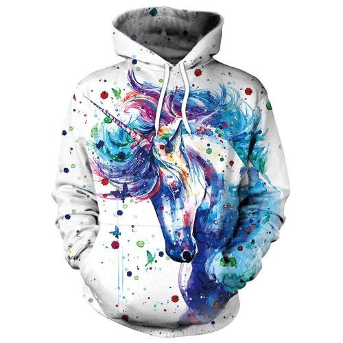 Unicorn Paint 3D Hoodie