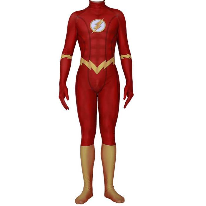 The Flash Zentai Bodysuit Suit Jumpsuit Halloween Cosplay Costume