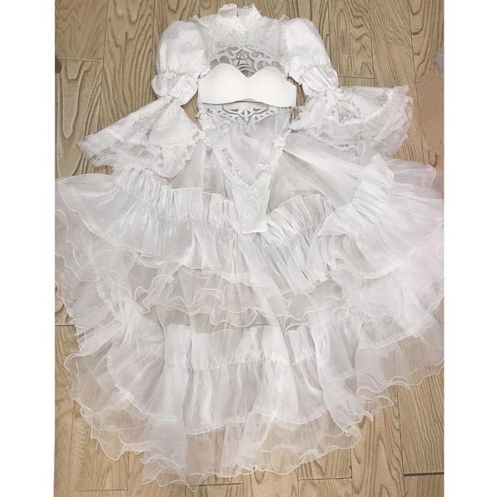 Nier: Automata 2B Yorha No.2 Type B White Black Wedding Dress Cosplay Costume