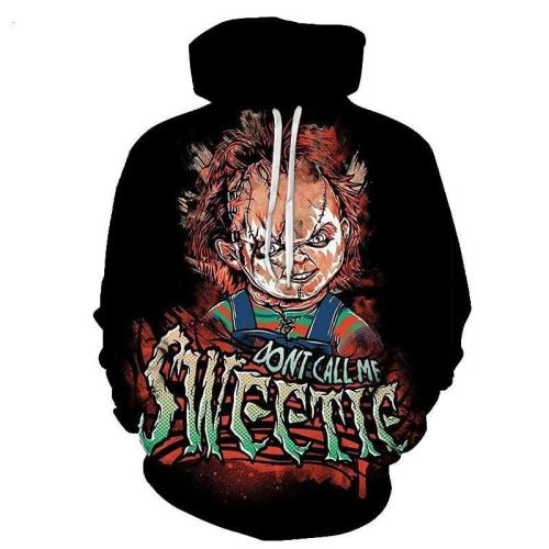 Child'S Play  Don'T Call Me Sweetie  Movie Unisex 3D Printed Hoodie Pullover Sweatshirt