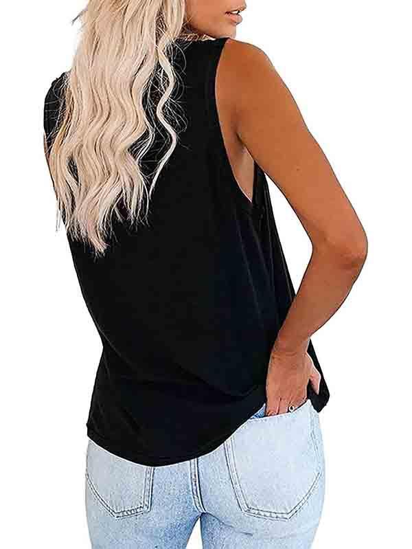 Plus Size Solid Casual Tank Top For Women
