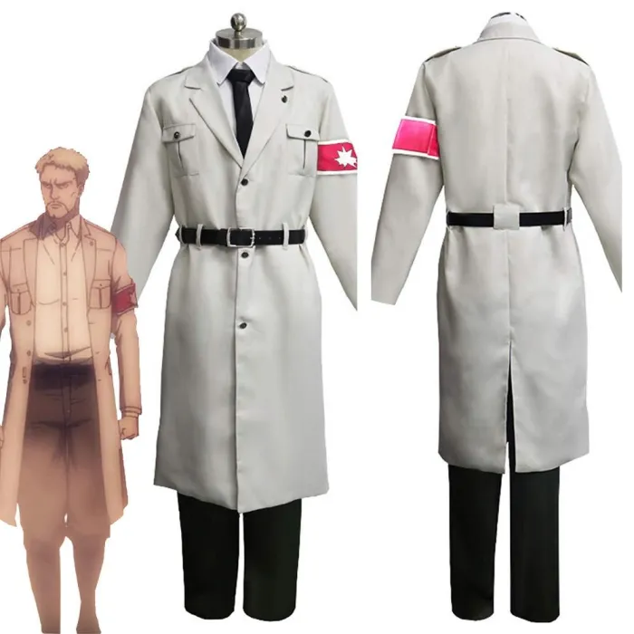 Attack On Titan Shingeki No Kyojin S4 Marley Army White Uniform Outfits Halloween Carnival Suit Cosplay Costume