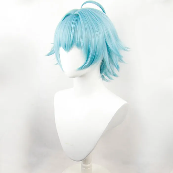 Chongyun From Genshin Impact Halloween Blue Cosplay Wig