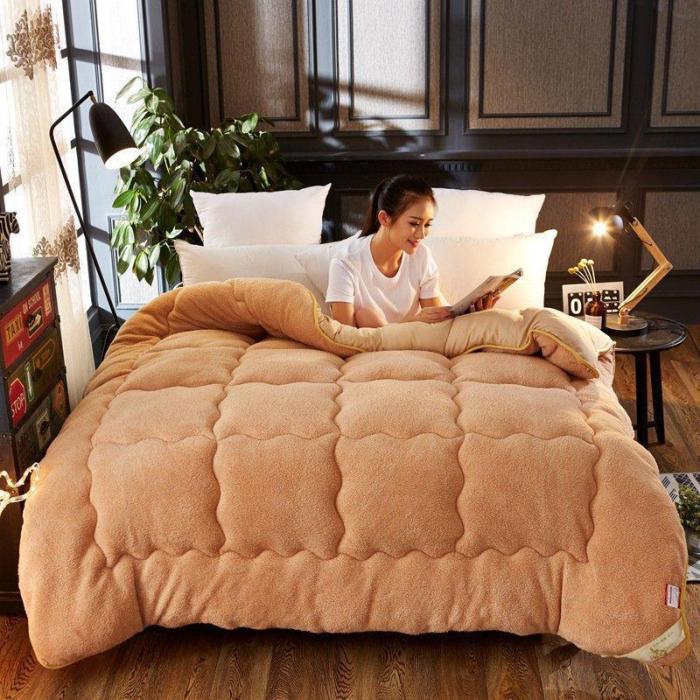 4Kg Thicken Shearling Blanket Winter Soft Warm Bed Quilt