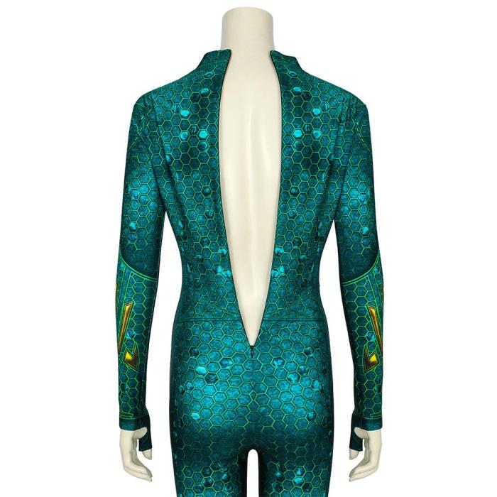 Mera Aquaman Jumpsuit Cosplay Costume -