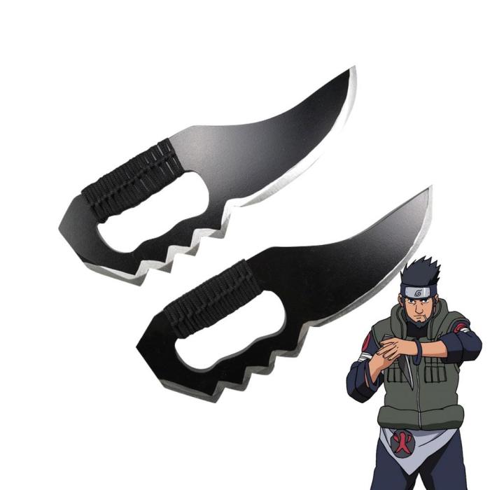 Asuma Sarutobi From Naruto Halloween Double Knife Cosplay Weapon Prop