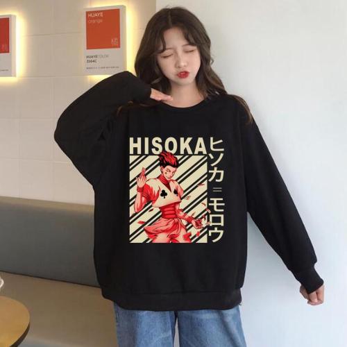 Hunter X Hunter Killua O Neck  Topic Hoodie Anime Print Pullover Sweatshirts Top