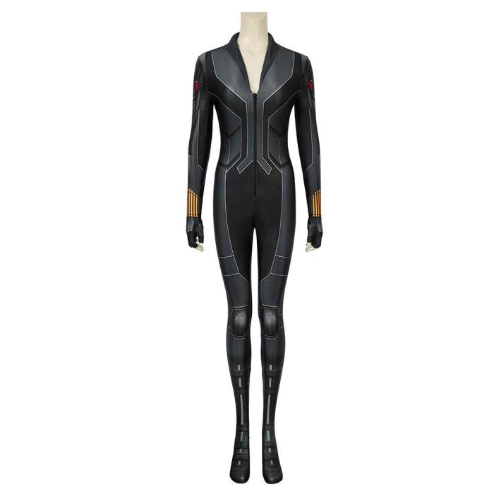 Black Widow Natasha Romanoff  Movie Black Wido Black Jumpsuit Cosplay Costume -