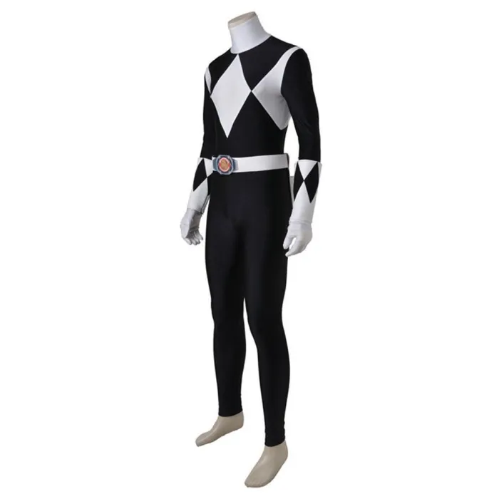 Mighty Morphin Power Rangers Black Ranger Cosplay Costume
