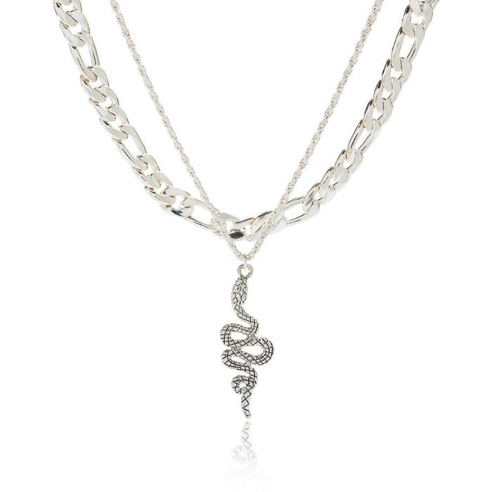 Multiple Snake Chains Necklace