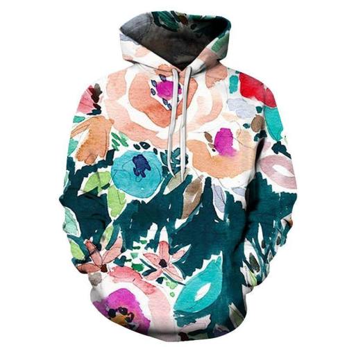 Vibrant Floral 3D - Sweatshirt, Hoodie, Pullover