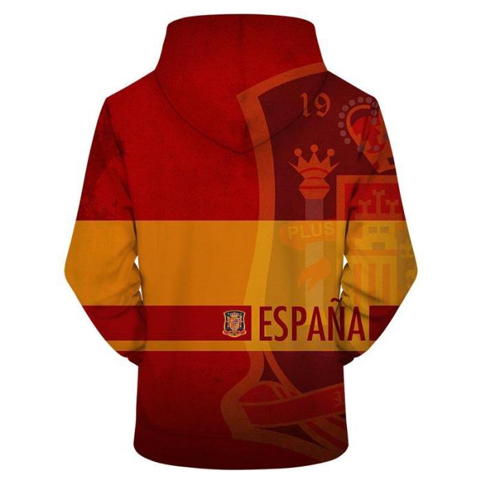 Spain Stripe 3D - Sweatshirt, Hoodie, Pullover
