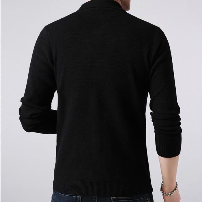 Men Business Cashmere Warm Cardigan High Quality Wool Sweater