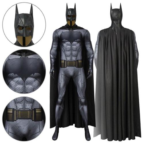Batman Bruce Wayne Justice League Jumpsuit Cosplay Costume -