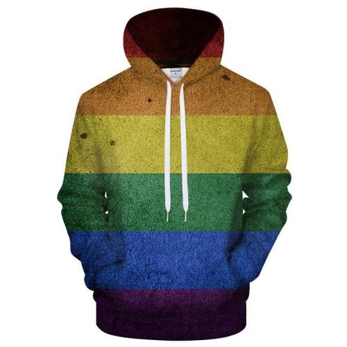 Pride Stripes Hoodie 3D Sweatshirt Pullover Hoodie