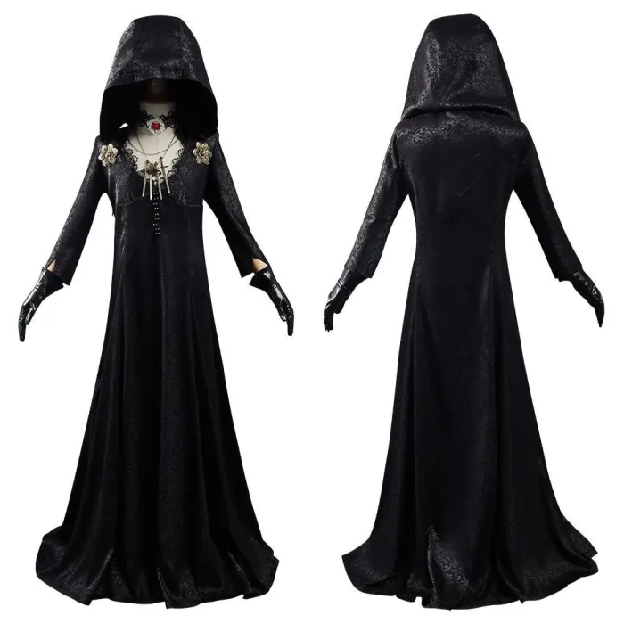 Resident Evil Village Vampire Lady Dress Outfits Kids Children Halloween Carnival Suit Cosplay Costume