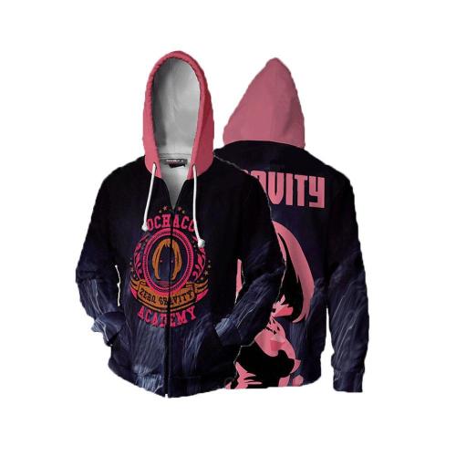 My Hero Academia Anime Ochaco Zero Uravity Cosplay Unisex 3D Printed Mha Hoodie Sweatshirt Jacket With Zipper