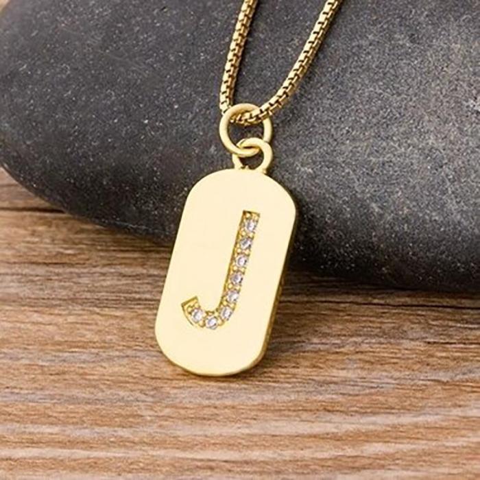Personalized A-Z Letter Initial Rhinestone Necklace