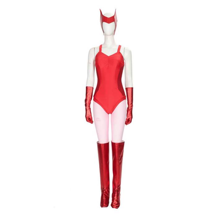 Wandavision Scarlet Witch Wanda Red Suit Cosplay Costumes