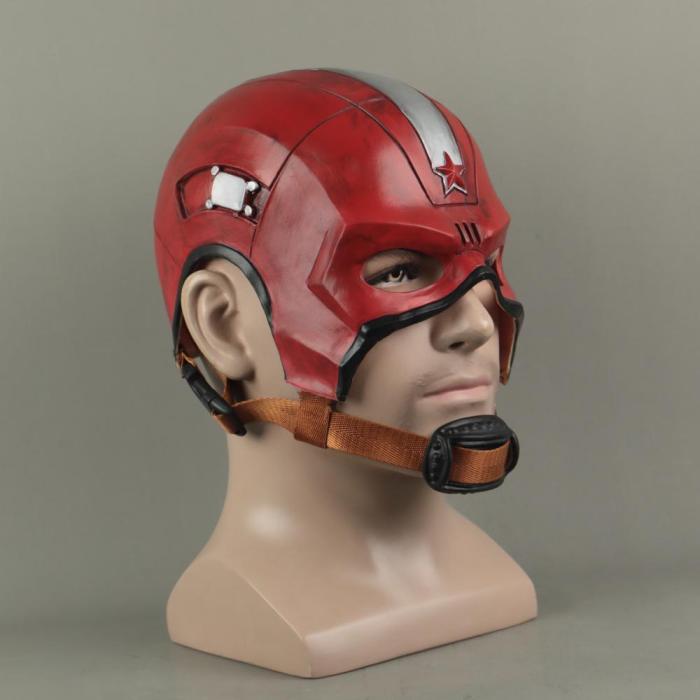 Black Widow Captain Aleksey  Red Guardian Cosplay Mask Halloween Party Helmet