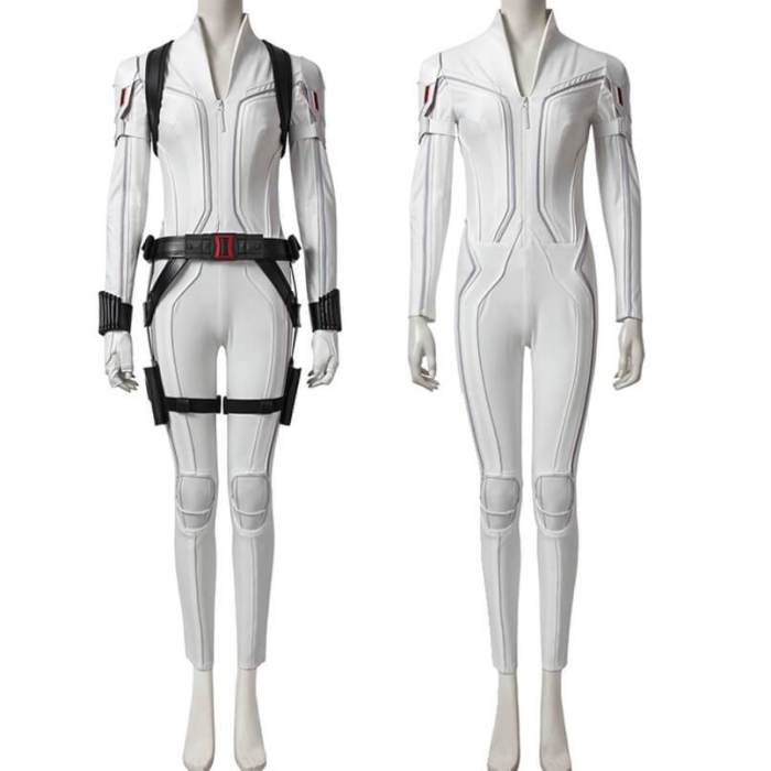 Black Widow  Natasha Romanoff White Cosplay Costume Suit Outfit