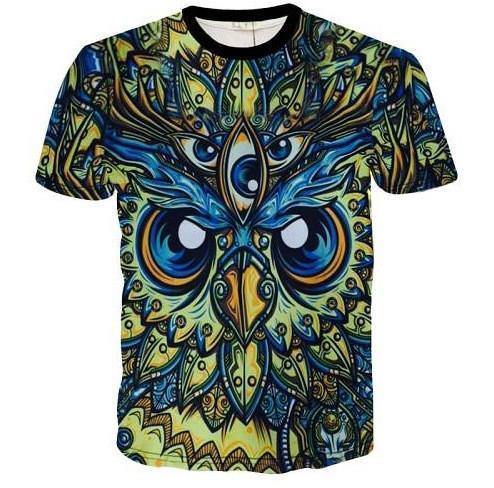 Artistic Owl 3D T-Shirt