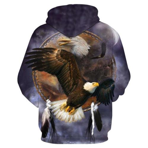 Native American Eagle 3D Hoodie