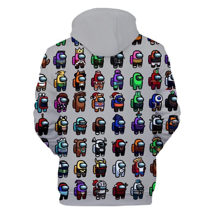Adult Style-21 Impostor Crewmate Among Us Cartoon Game Unisex 3D Printed Hoodie Pullover Sweatshirt