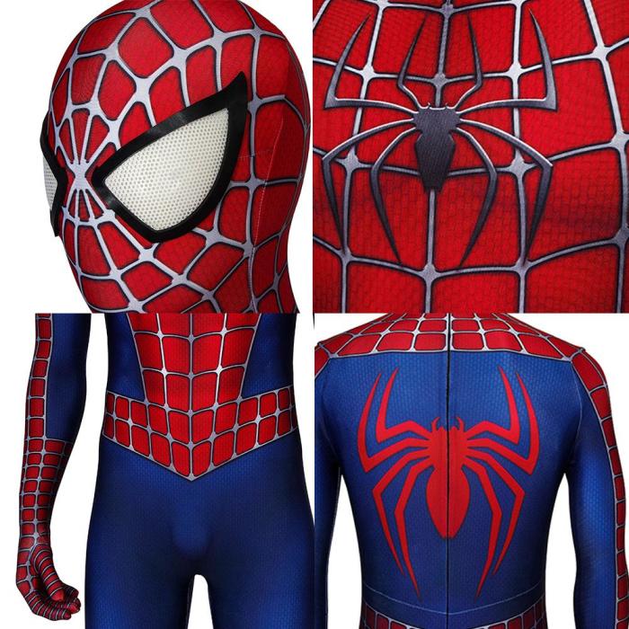 Spider-Man Peter Parker Spider-Man Tobey Maguire Jumpsuit Cosplay Costume -