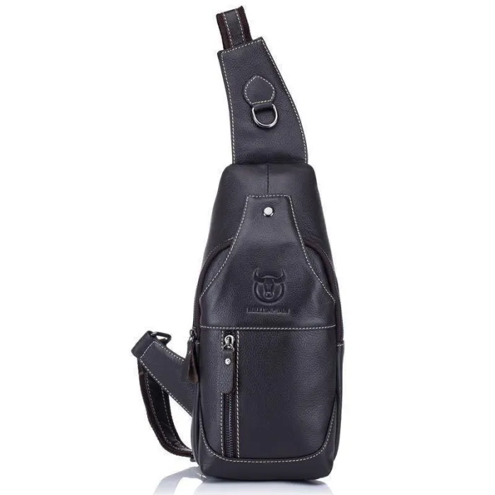 Genuine Leather Large Size Single-Shoulder Crossbody Bag For Men