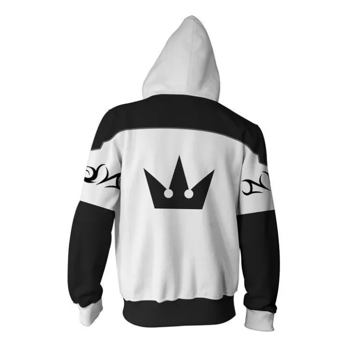 Kingdom Hearts Game White Sora Final Form Cosplay Unisex 3D Printed Hoodie Sweatshirt Jacket With Zipper