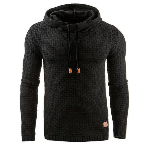 Men'S Jacquard Sweater Long Sleeve Hoodie Sweatshirt Jacket