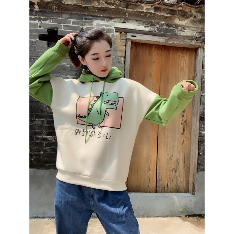 SpiritCos Sweet Japanese Dino Hoodie (pink/XXL)