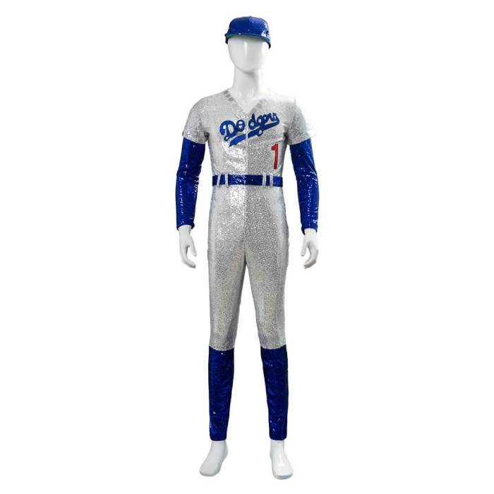Rocketman Elton John Dodgers Baseball Cap Jumpsuit Cosplay Costume