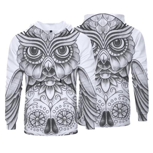 Men Skull Print 3D Pattern Fashion Casual Hoodies