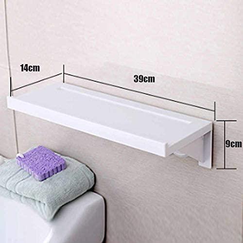 Bathroom Shelf Wall Mounted Punch Free Storage Rack (2Pcs)