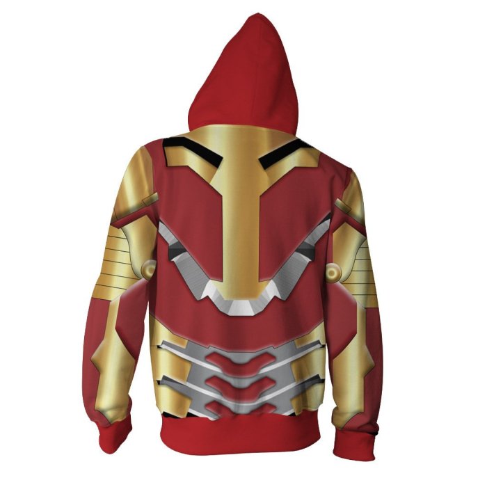 Avengers Movie Iron Man Style 1 Cosplay Unisex 3D Printed Hoodie Sweatshirt Jacket With Zipper