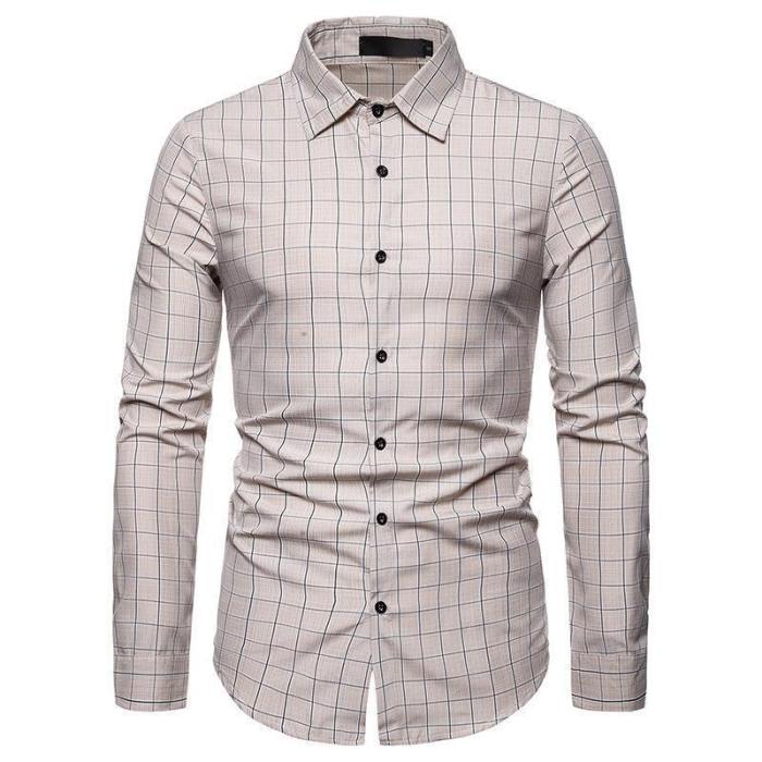 Men'S Business Casual Long Sleeve Dress Shirt