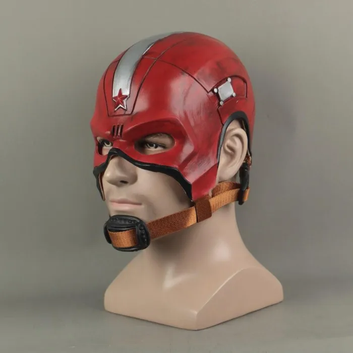 Black Widow Captain Aleksey  Red Guardian Cosplay Mask Halloween Party Helmet