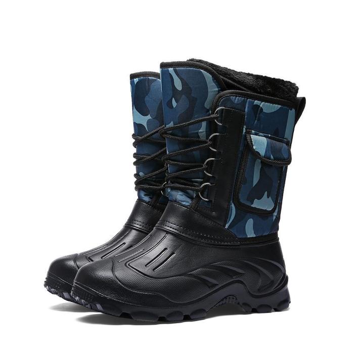 Winter Camouflage Snow Men Boots Rain Shoes Waterproof
