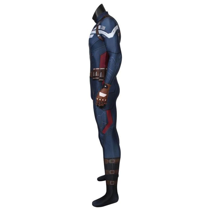 Captain America Steven Rogers Avengers 2: Age Of Ultron Jumpsuit Cosplay Costume -