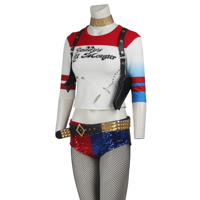 Harley Quinn Detective Comics Batman Suicide Squad Task Force X Cosplay Costume