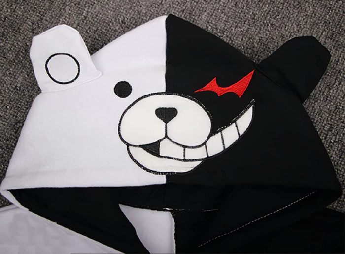 Anime Danganronpa Monokuma Warm Thicken Cosplay Unisex 3D Printed Hoodie Sweatshirt Jacket With Zipper
