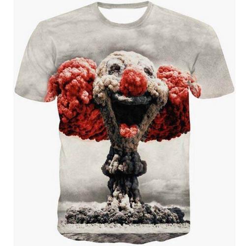 Hipster Nuclear Clown 3D T-Shirt V7